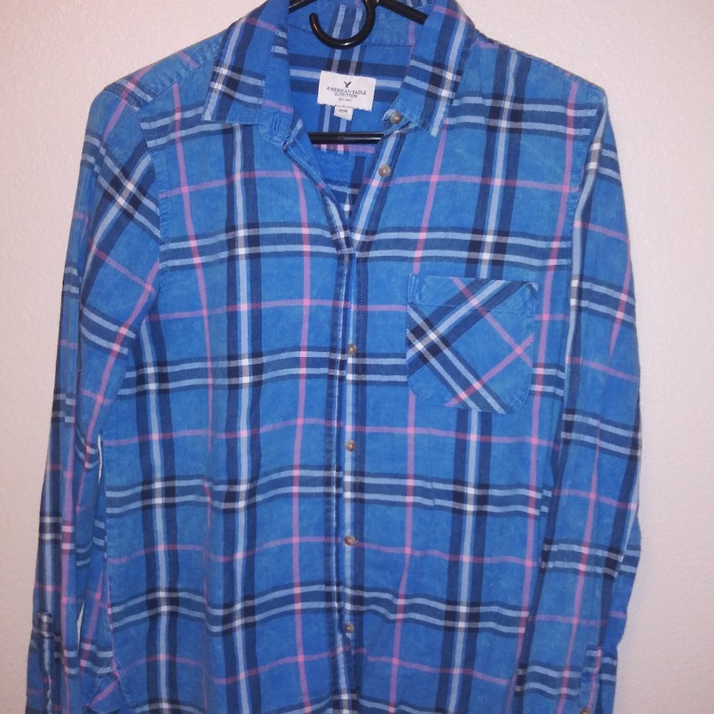 Blue Plaid Shirt
